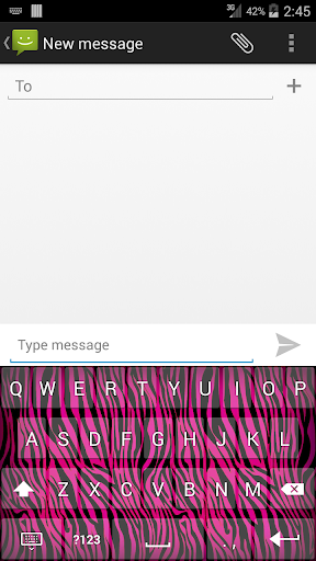 Pink Zebra Print Keyboard