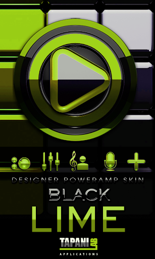 Poweramp skin Black Lime