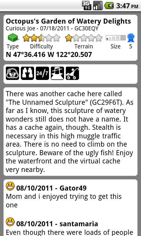 Neongeo - Geocaching Screen 2