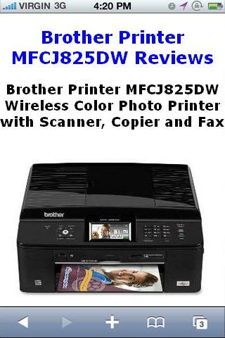 MFCJ825DW Printer Reviews