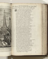 Vers bij de prent met het geopende graf van Pallas, ca. 1707-1708