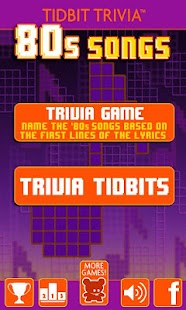 '80s Song Lyrics-Tidbit Trivia