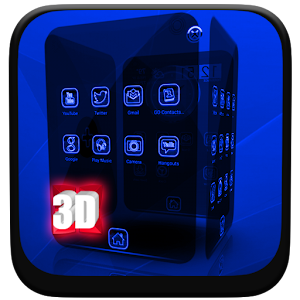 Xenon Blue Next Launcher Theme