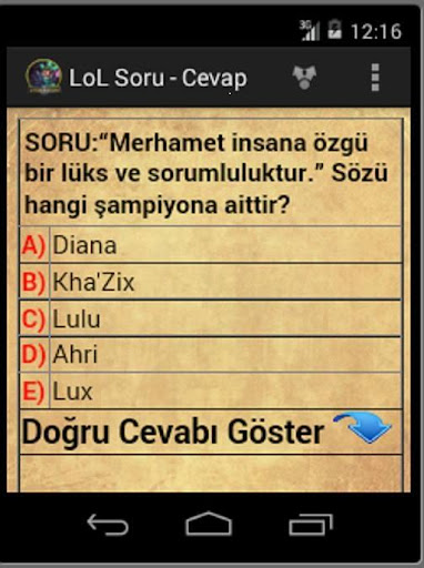 LOL Soru - Cevap