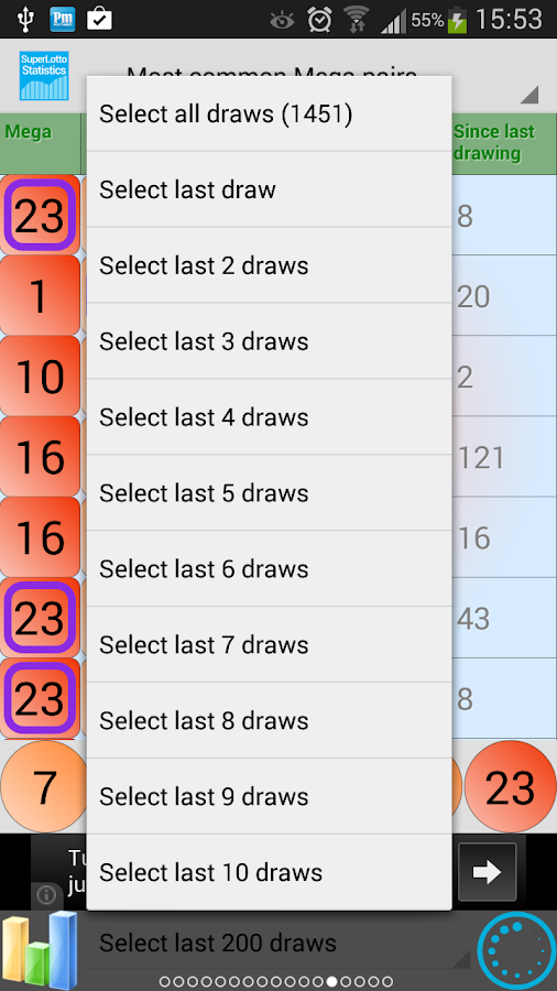 CA SuperLotto Plus statistics - Android Apps on Google Play