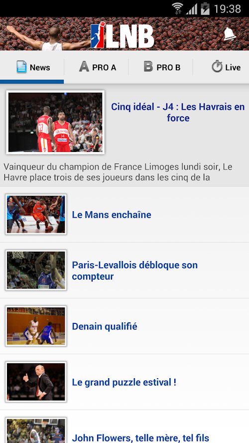 Android application LNB screenshort