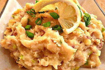 Mashed Potatoes with Lemon, Garlic and Scallions