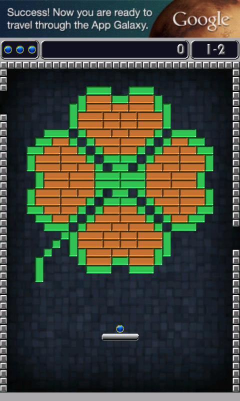 Android application Brick Breaker screenshort