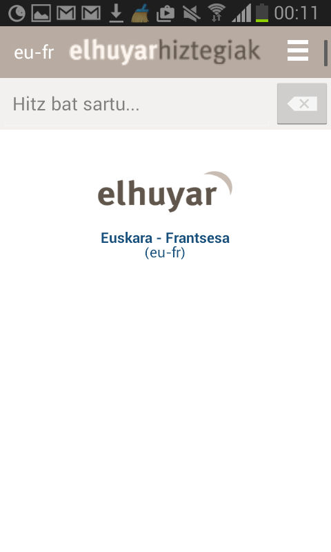Elhuyar Hiztegiak offline Screen 3