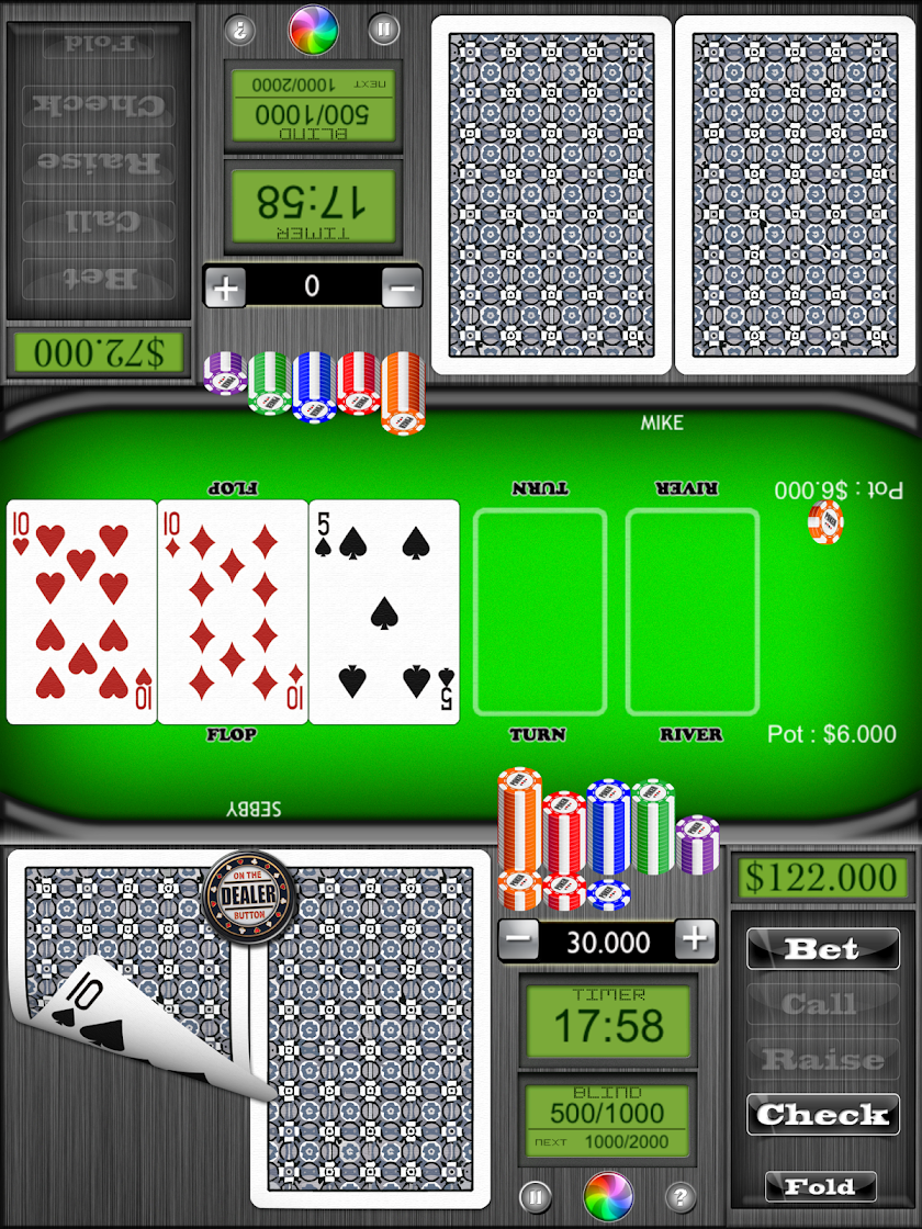 Heads-UP Poker HD Screen 2