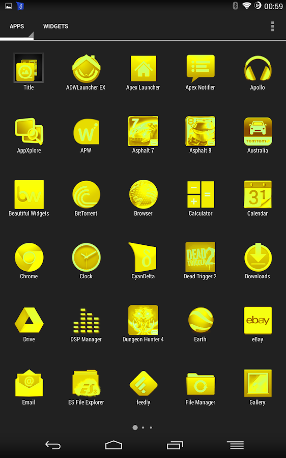 White and Yellow Launcher Theme