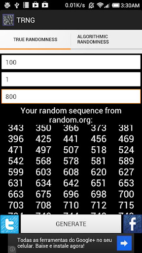 True Random Number Generator