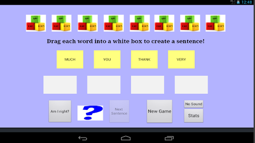 Android application Sentence Builder screenshort