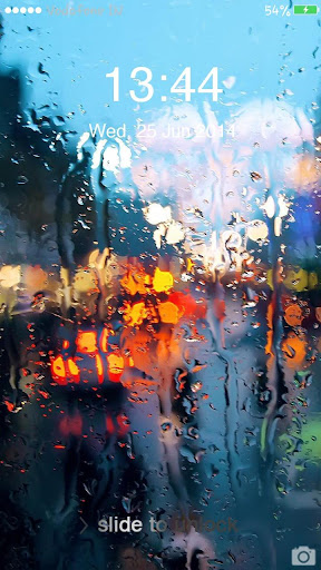 Galaxy Rain Lockscreen