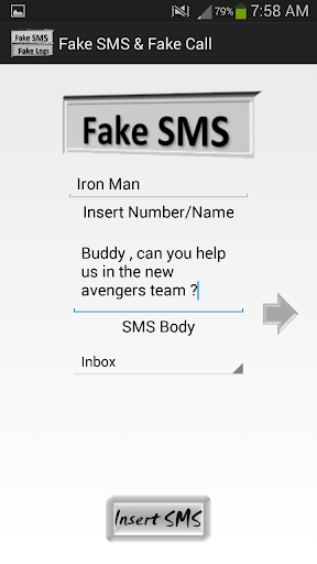 FAKE CALL SMS