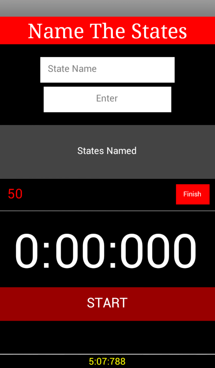 Android application Name The States screenshort