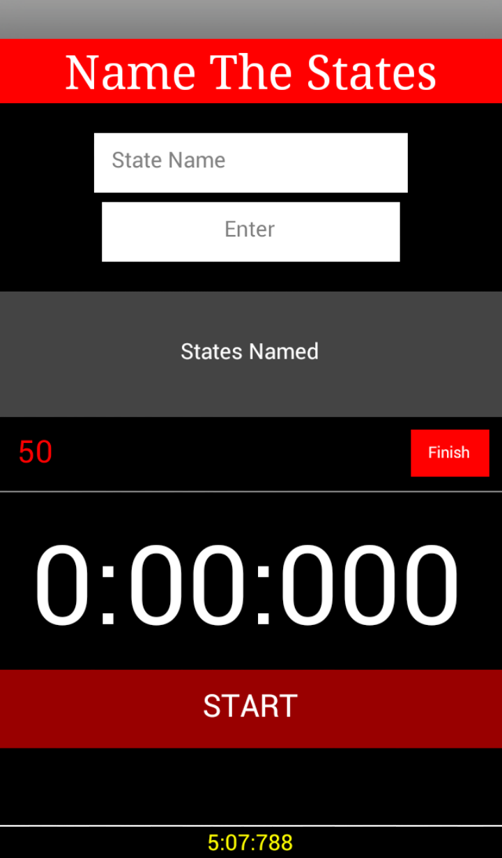 Name The States Screen 1