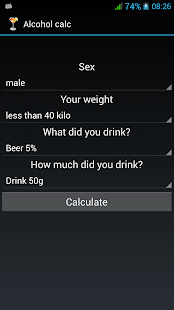 Lastest Alcohol calculator APK for PC