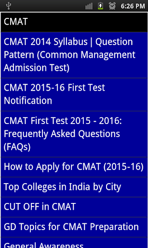 cmat exam 2015