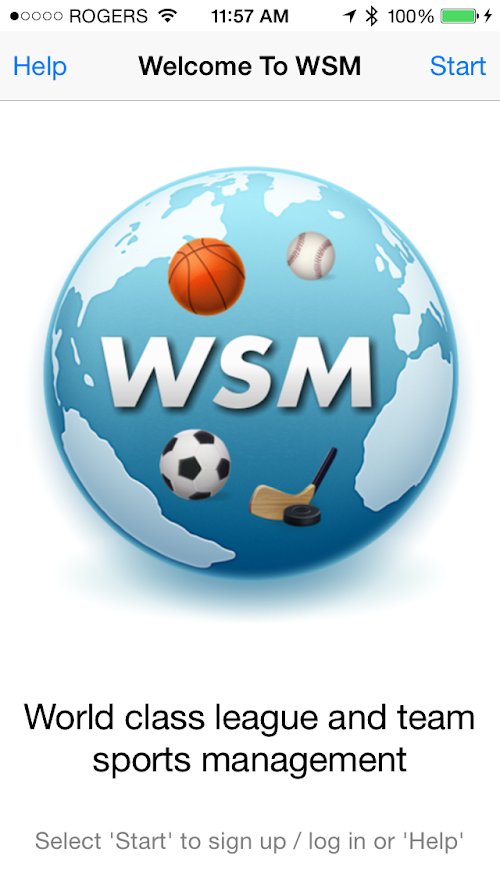 Android application Web Sports Manager screenshort
