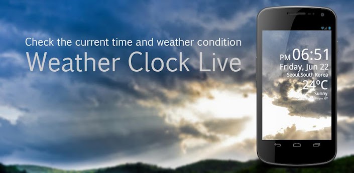 [Android] Weather Clock Live v1.7.4: Đồng hồ thời tiết tuyệt đẹp