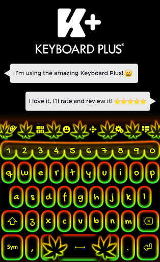 Keyboard Neon Rasta