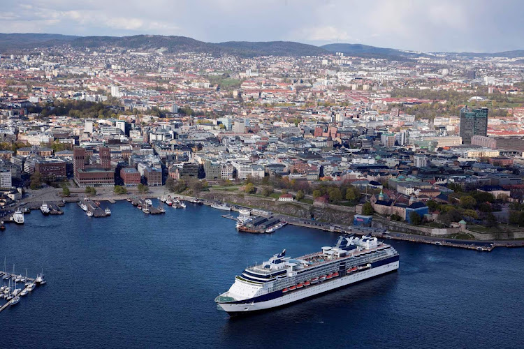Celebrity Constellation docks in Oslo, Norway. 