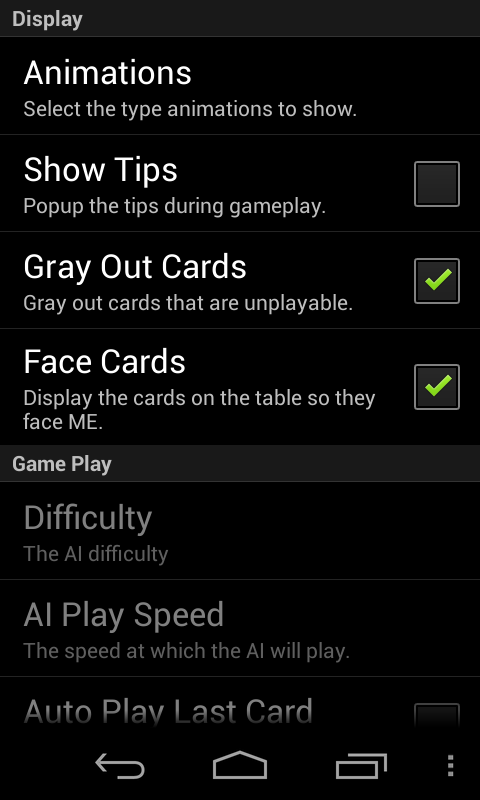 Ten (Card Game, No Ads:) Screen 3