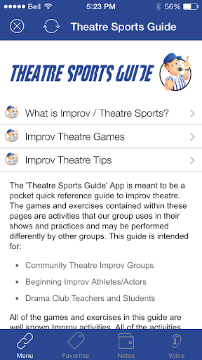 Theatre Sports Guide