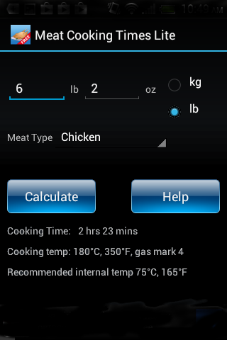 Meat Cooking Times Lite