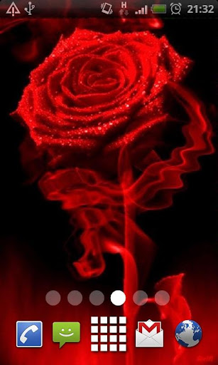Red Rose Fire Live Wallpaper
