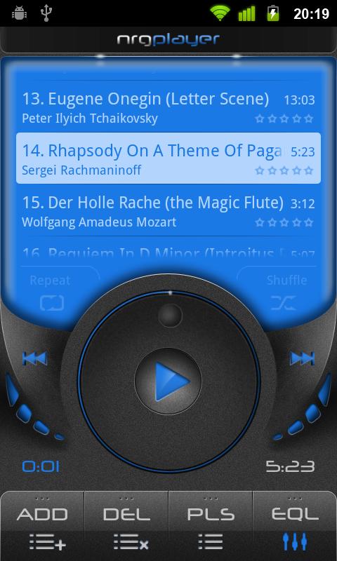 NRG Player - music player - screenshot