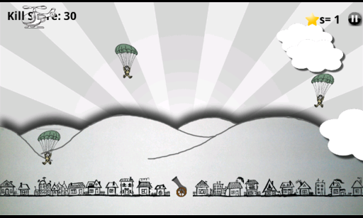 【免費街機App】Doodle Parachute Attack-APP點子