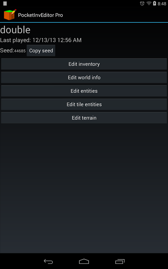 PocketInvEditor Pro - screenshot