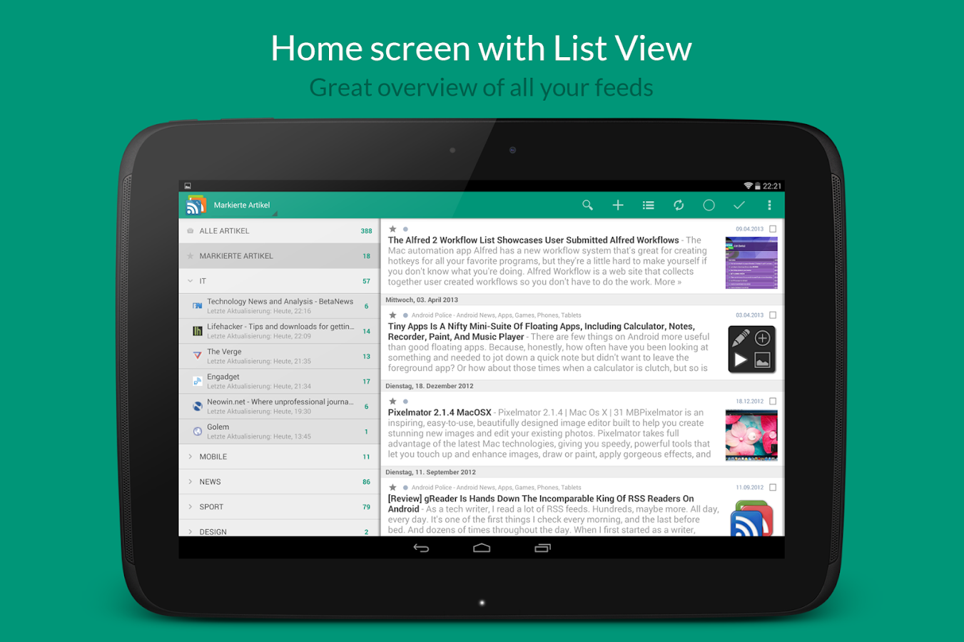 gReader Pro | Feedly | News - screenshot