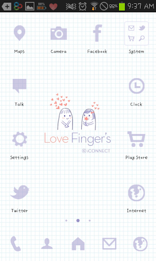 Love Fingers go launcher theme