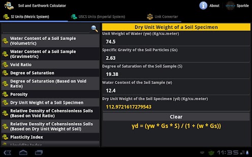 Soil & Earthwork Calc. Tablet Screenshots 0