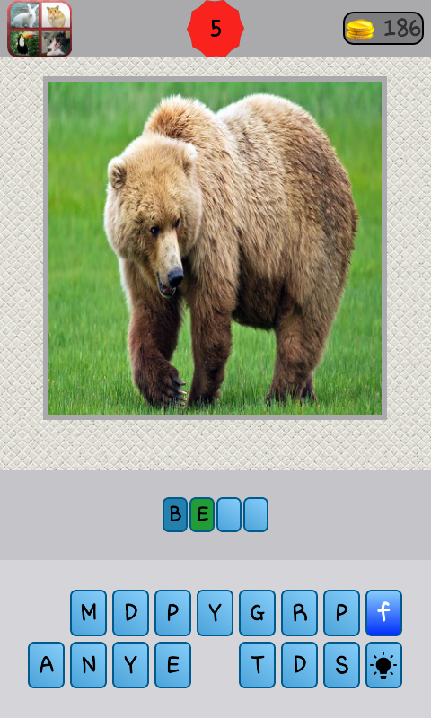 Android application Animals Quiz screenshort