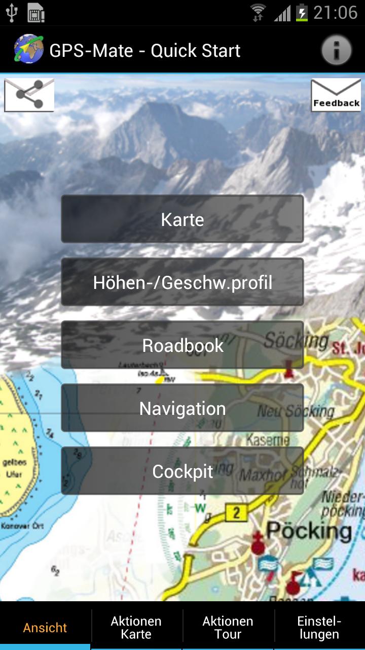 GPS-Mate (Outdoor Navigation) Screen 1