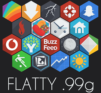 Flatty - A Flat Hex Icon Pack - screenshot thumbnail