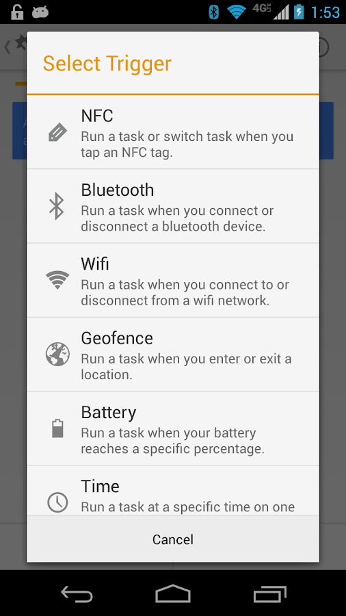 Trigger - screenshot