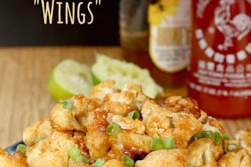 Honey Lime Sriracha Glazed Cauliflower Wings