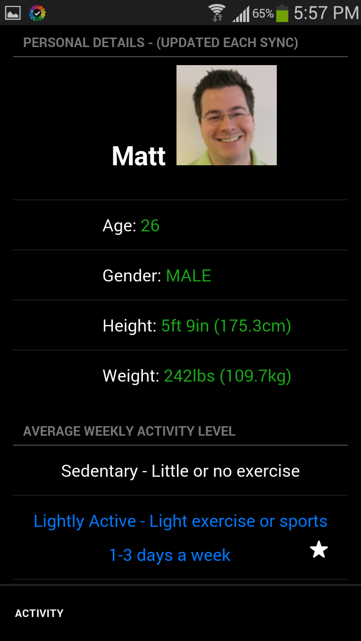 Fitwatchr for Fitbit Screen 3