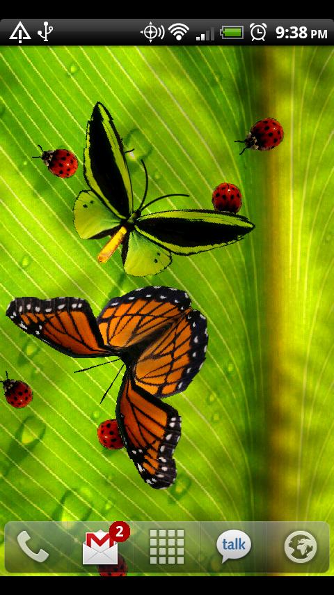 Android application Friendly Bugs Live Wallpaper screenshort