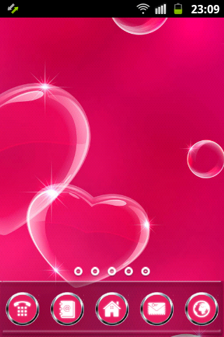 Pink Hearts GO Launcher