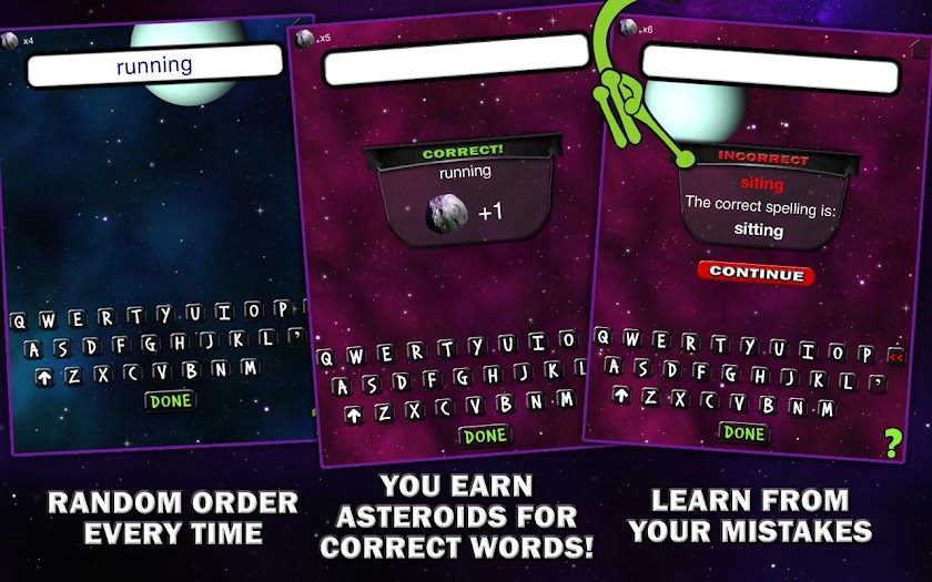 Spelling Space - 2nd Grade Screen 2