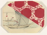 Vissersboten bij nacht