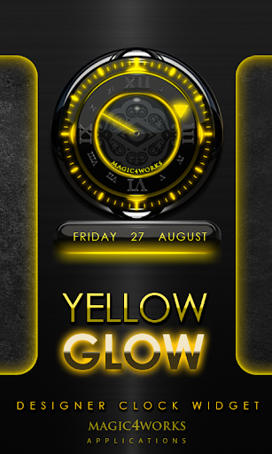 Yellow Glow Magic Clock Widget