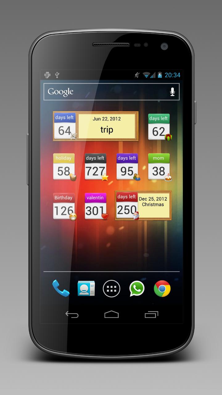 Days Left Widget Screen 1
