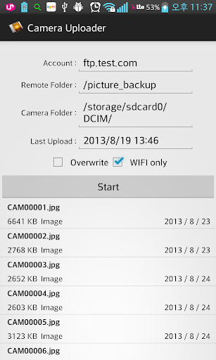 Camera Upload to FTP
